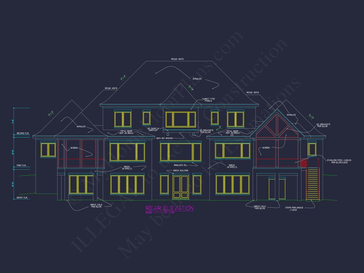 Luxe house Floor Plan with Architectural Designs and CAD Blueprint