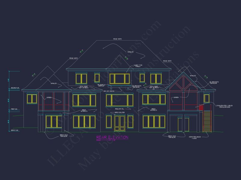 Luxe house Floor Plan with Architectural Designs and CAD Blueprint