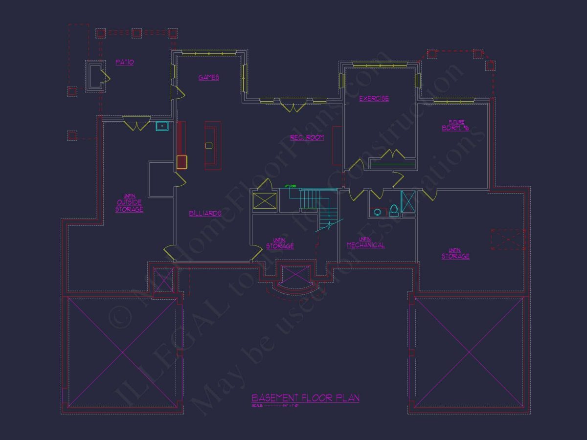 Luxe house Floor Plan with Architectural Designs and CAD Blueprint