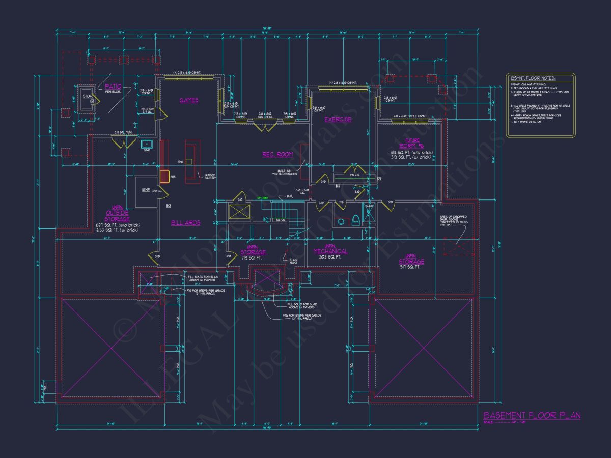 Luxe house Floor Plan with Architectural Designs and CAD Blueprint