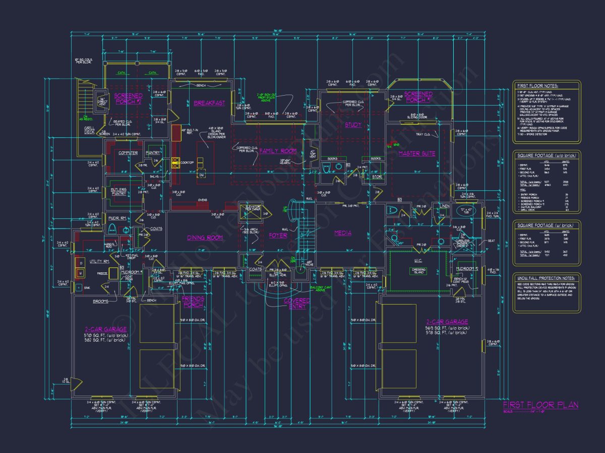 Luxe house Floor Plan with Architectural Designs and CAD Blueprint