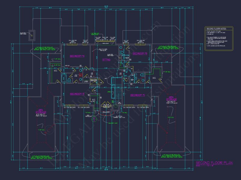 Luxe house Floor Plan with Architectural Designs and CAD Blueprint