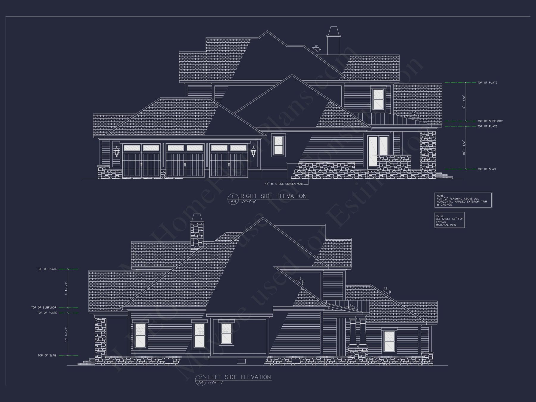 Luxurious 2-Story house Plan and Blueprint for Modern Designs