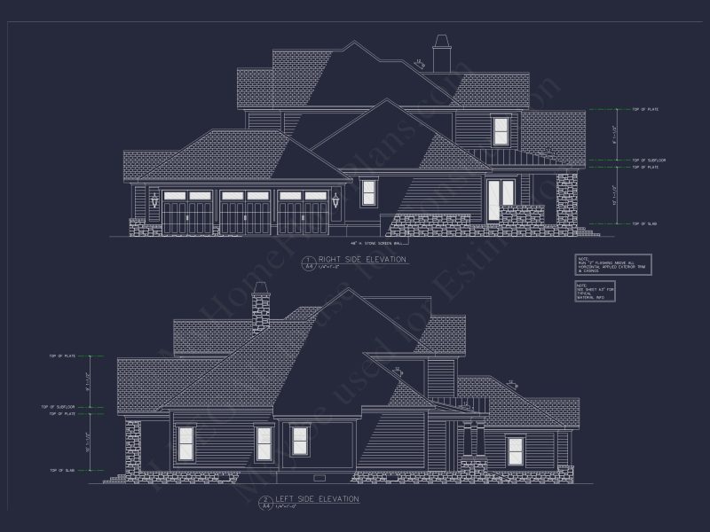 Luxurious 2-Story house Plan and Blueprint for Modern Designs