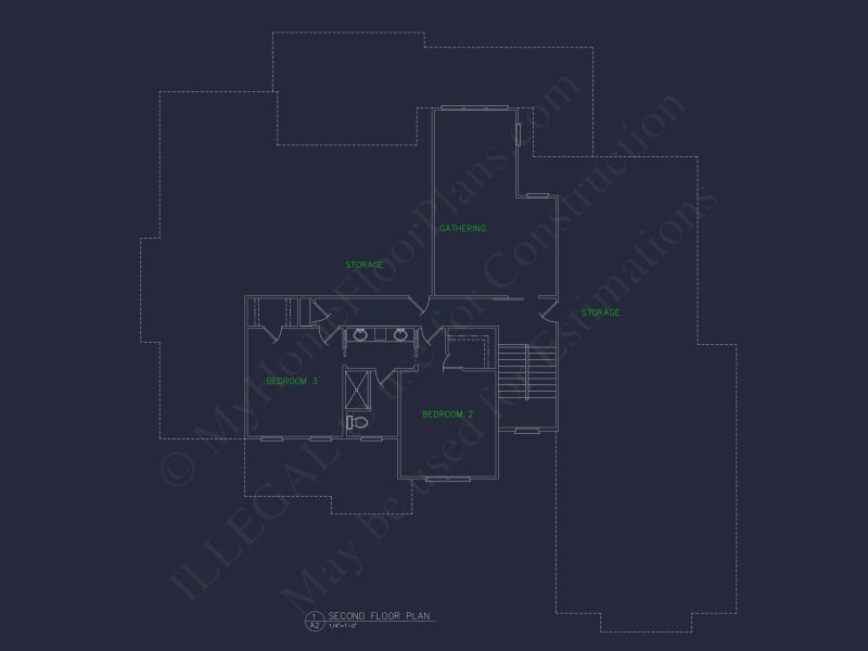 Luxurious 2-Story house Plan and Blueprint for Modern Designs