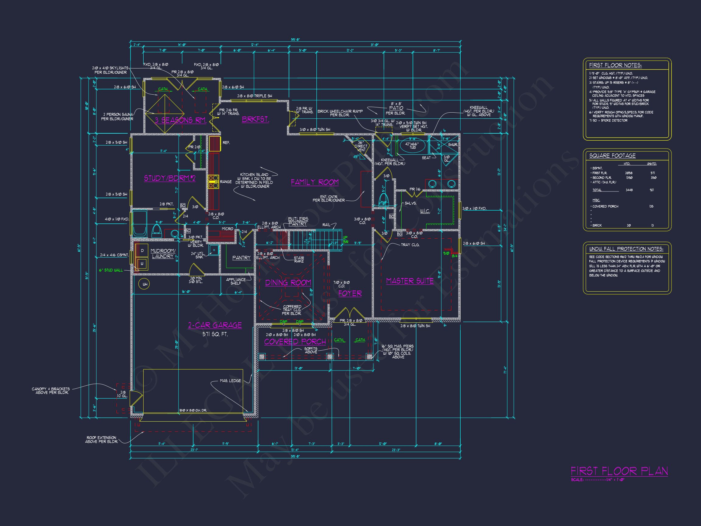 Luxurious 2-Story house Plan with Blueprints and CAD Designs