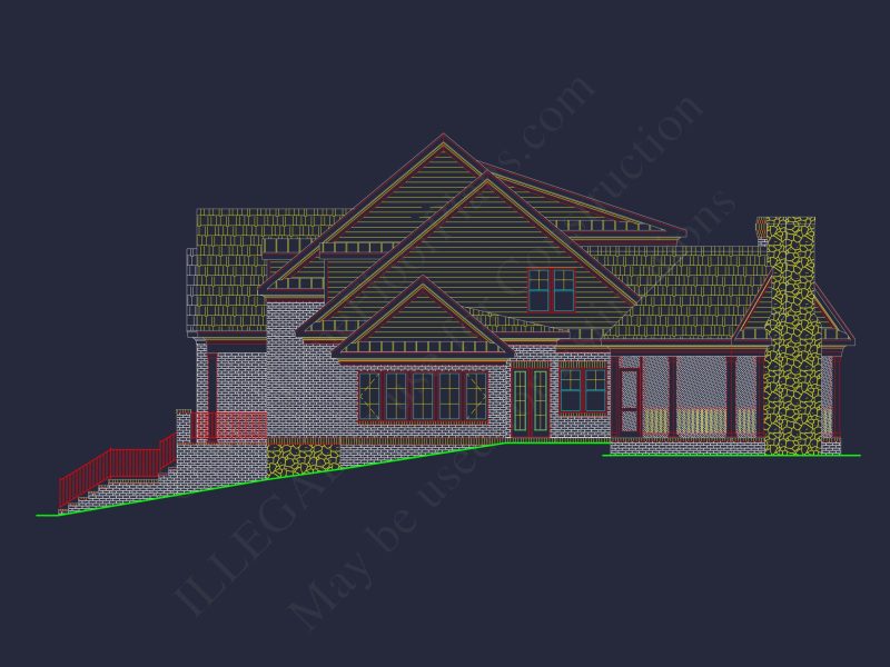 Luxurious 2-Story house Plan with French Country Design
