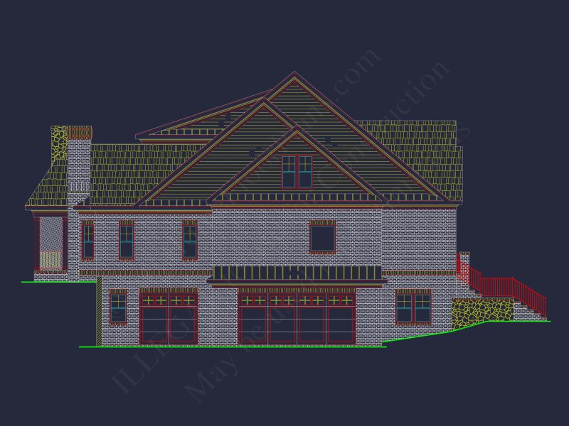 Luxurious 2-Story house Plan with French Country Design