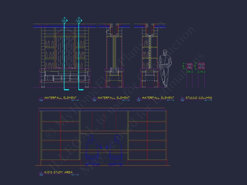 Luxurious house Design Blueprint with CAD Architecture Plans