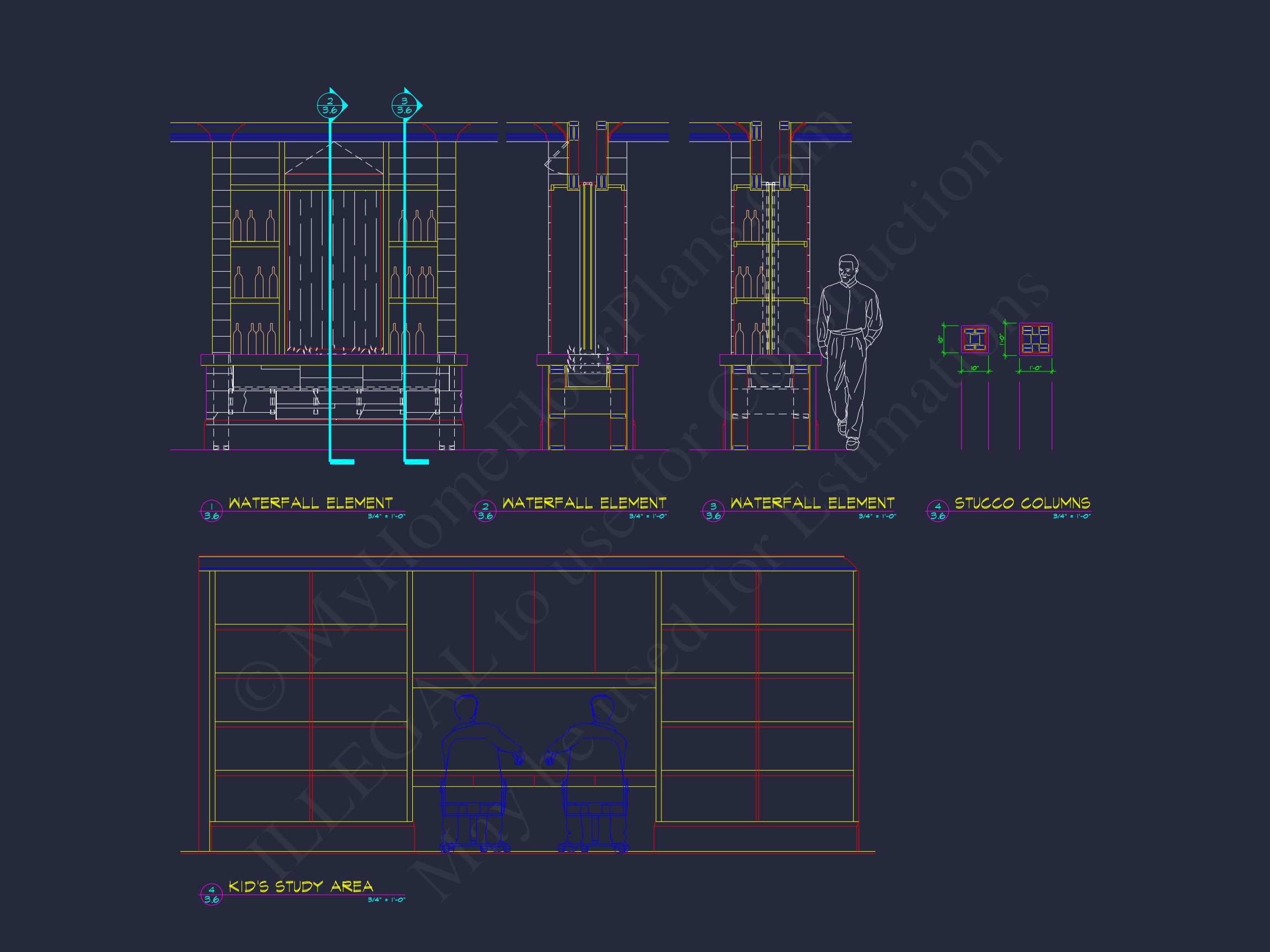 Luxurious Home Design Blueprint with CAD Architecture Plans