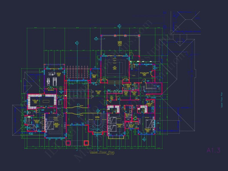Luxurious house Design Blueprint with CAD Architecture Plans