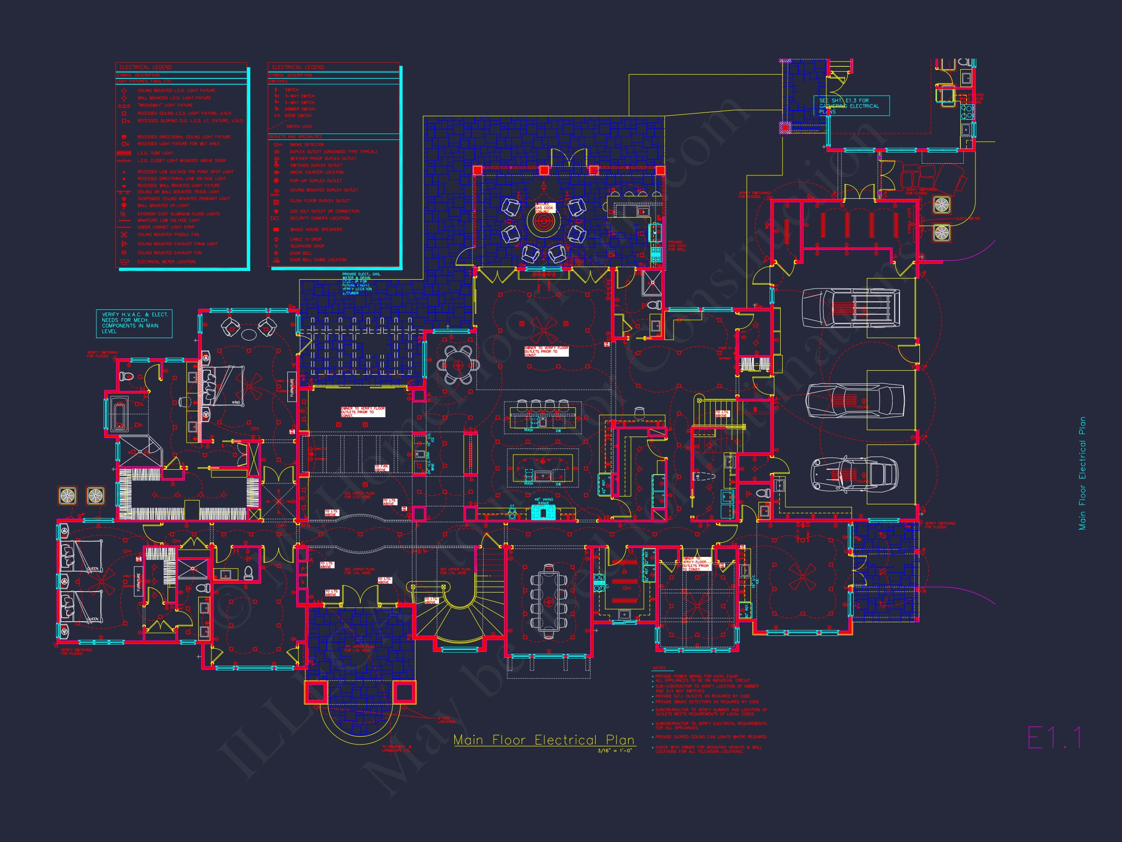 Luxurious Home Design Blueprint with CAD Architecture Plans