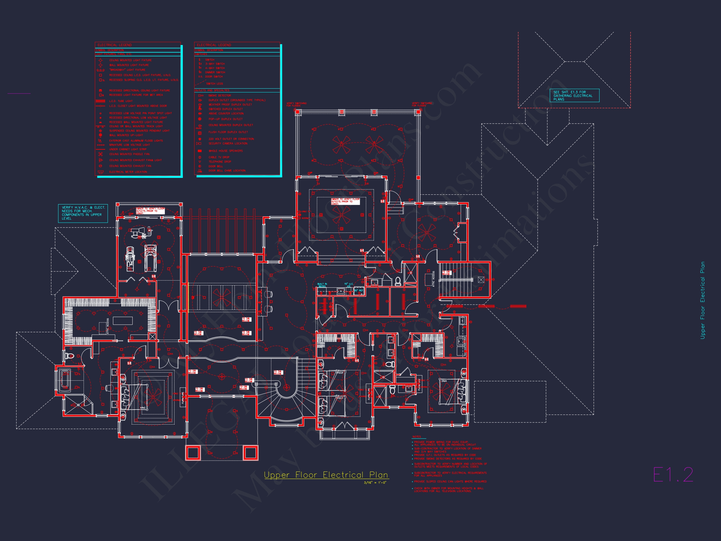 Luxurious Home Design Blueprint with CAD Architecture Plans