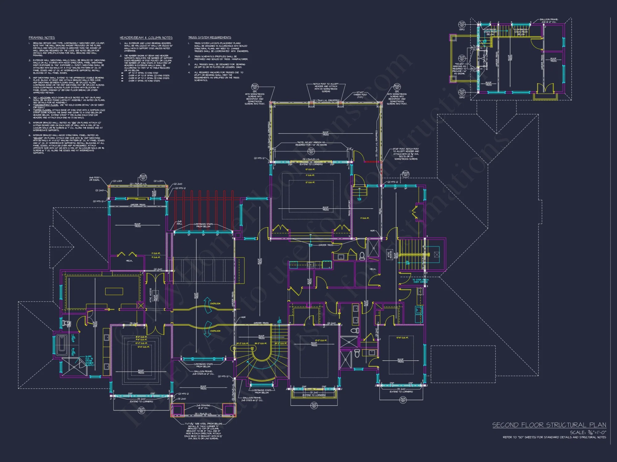 Luxurious house Design Blueprint with CAD Architecture Plans