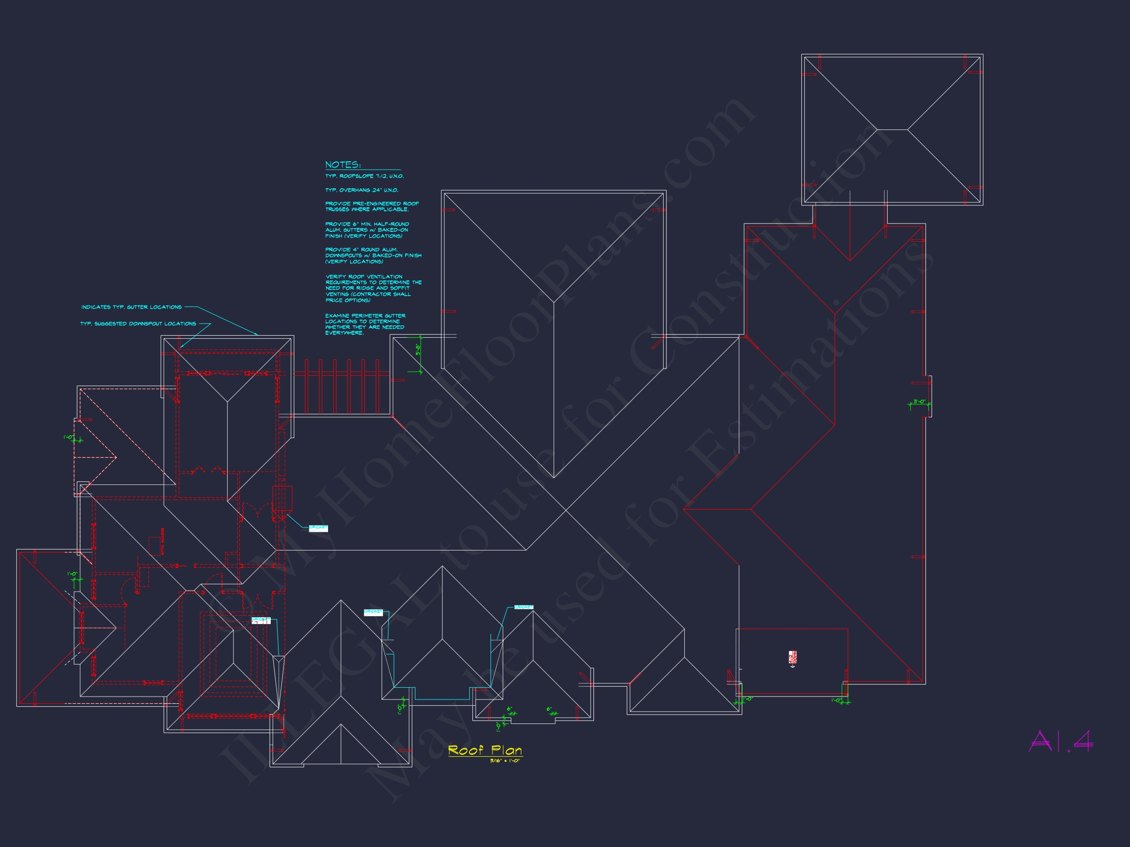 Luxurious Home Design Blueprint with CAD Architecture Plans