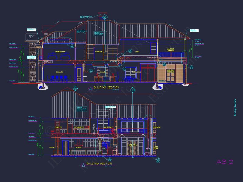 Luxurious house Design Blueprint with CAD Architecture Plans