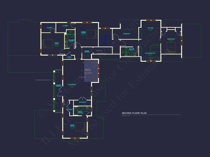 Luxurious house Floor Plan with 4 Bedrooms