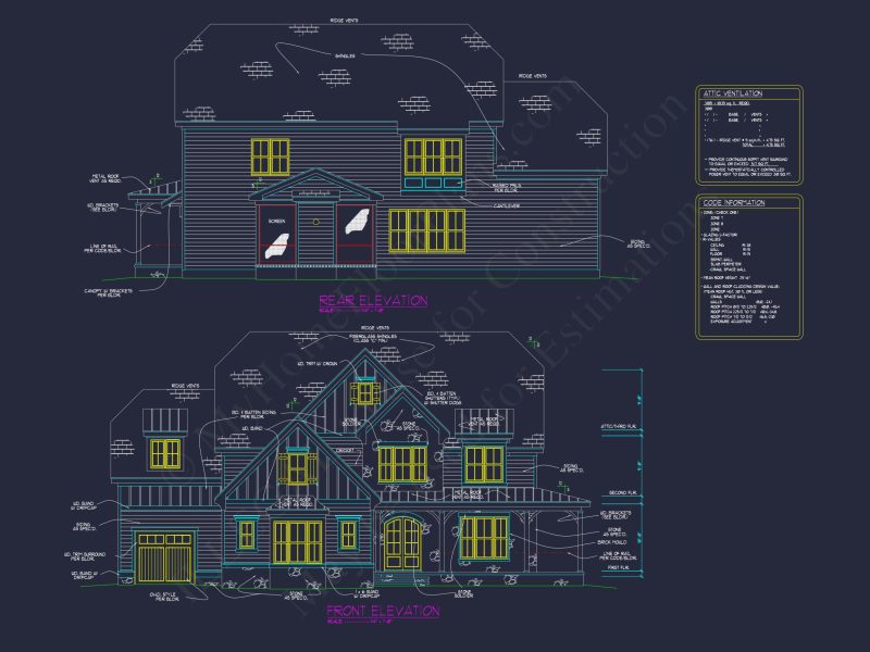 Luxurious house Floor Plan with Detailed CAD Designs & Blueprint