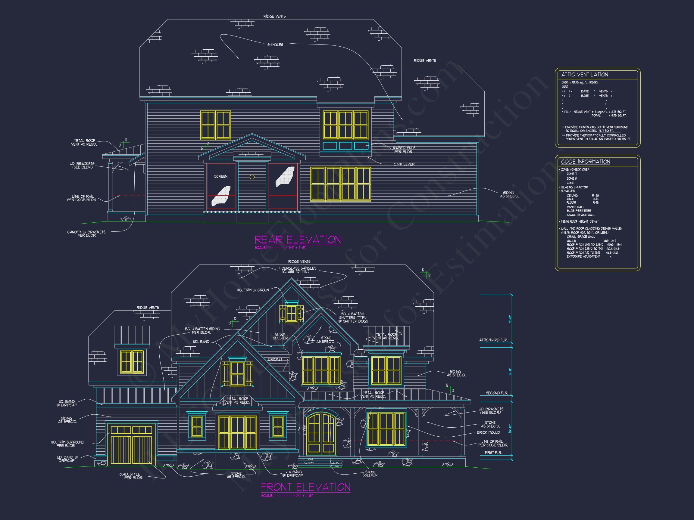 Luxurious house Floor Plan with Detailed CAD Designs & Blueprint