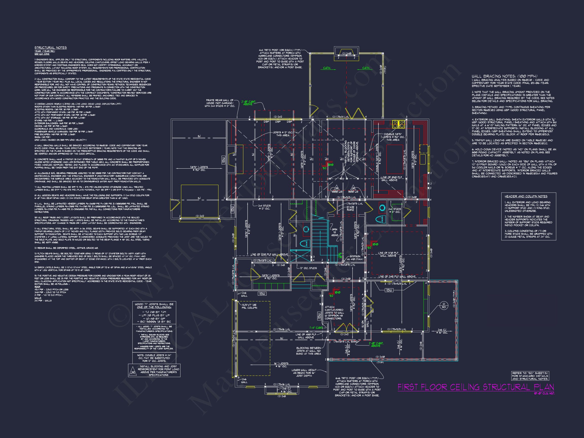 Luxurious house Floor Plan with Detailed CAD Designs & Blueprint