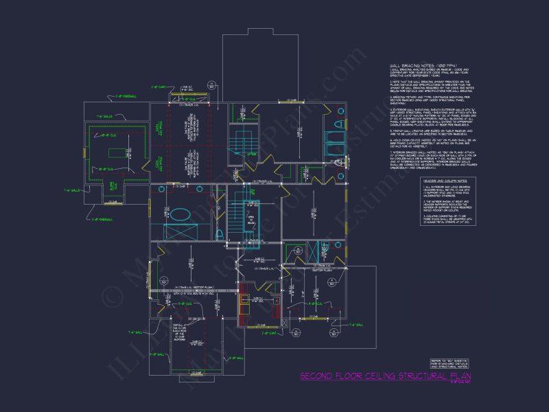 Luxurious house Floor Plan with Detailed CAD Designs & Blueprint