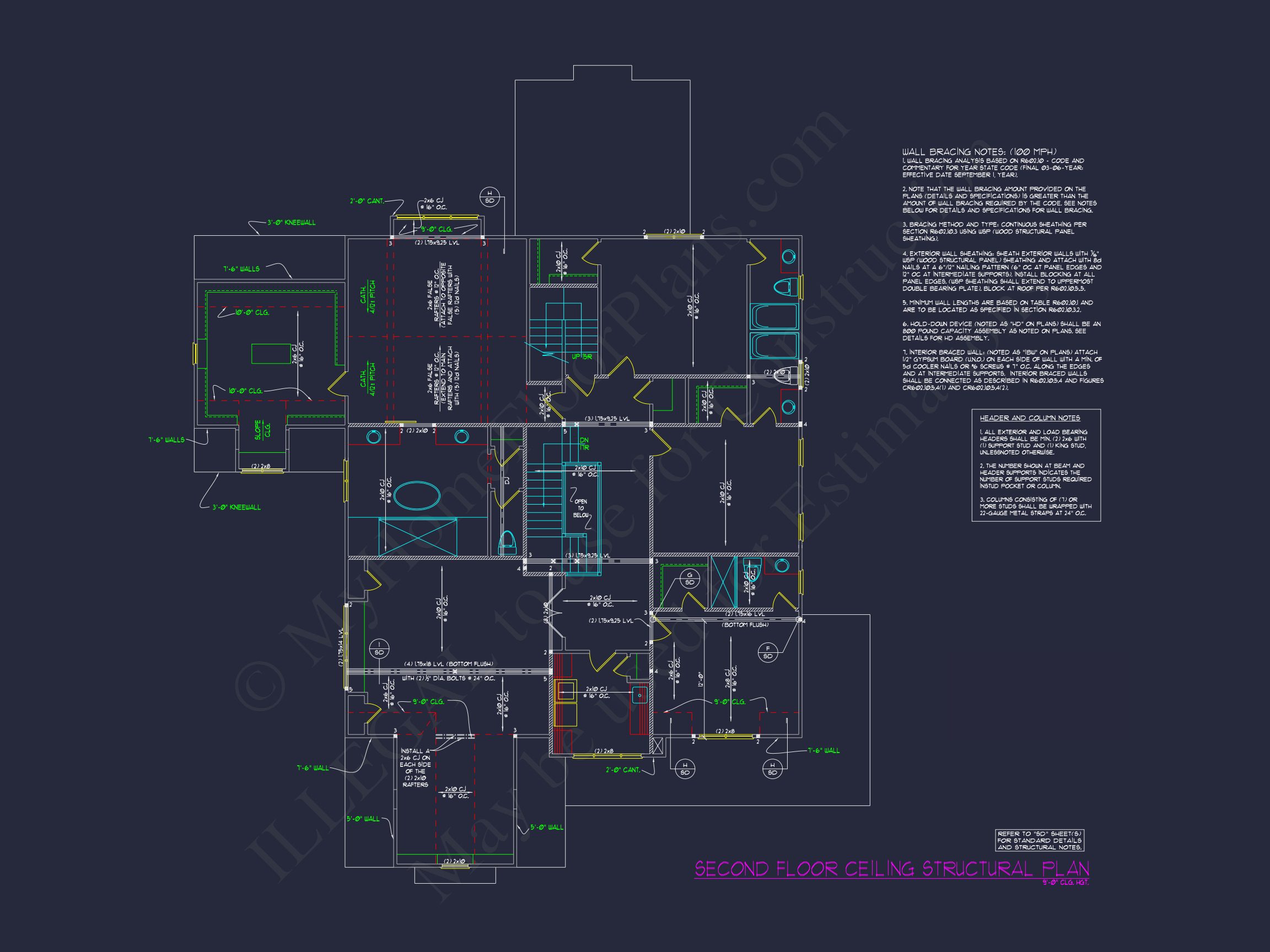 Luxurious house Floor Plan with Detailed CAD Designs & Blueprint