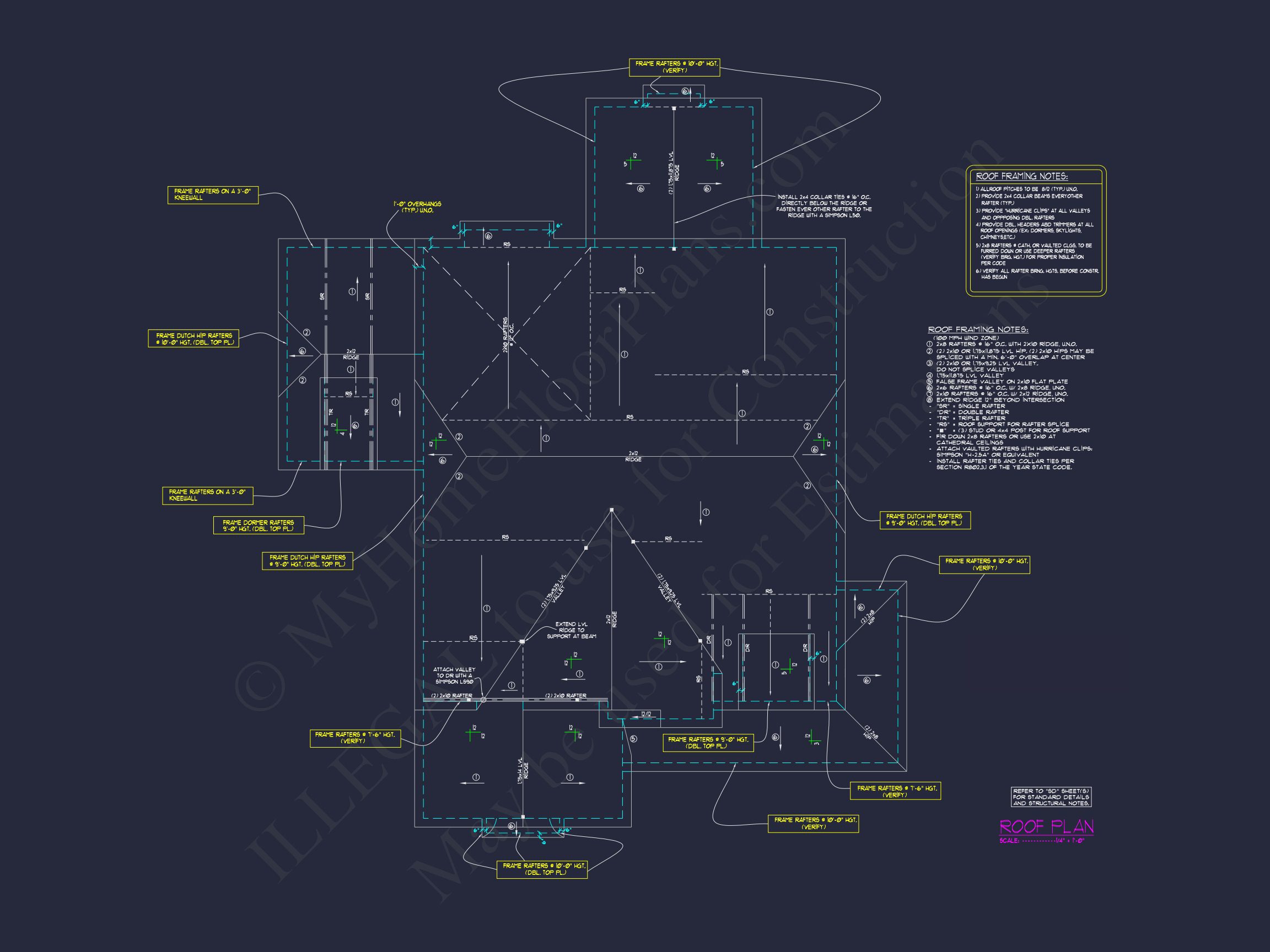 Luxurious house Floor Plan with Detailed CAD Designs & Blueprint