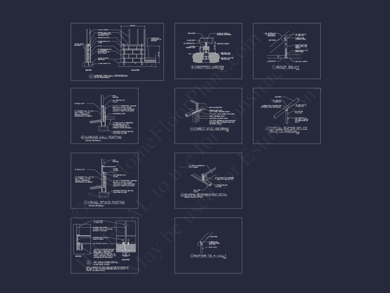 Luxurious house Floor Plan with Detailed CAD Designs & Blueprint