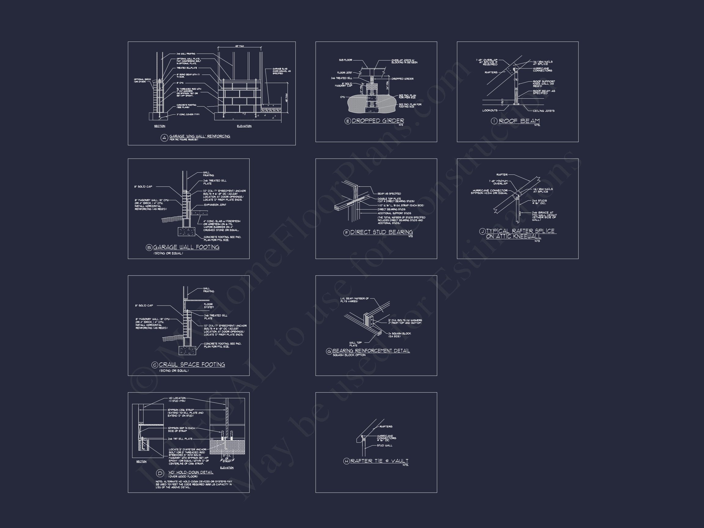 Luxurious house Floor Plan with Detailed CAD Designs & Blueprint
