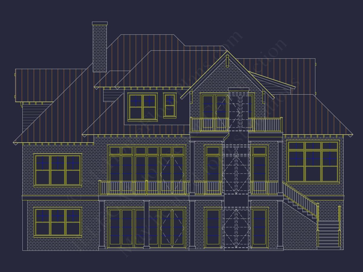 Luxurious house Plan with 5 Bedrooms, CAD Designs, and Modern Features
