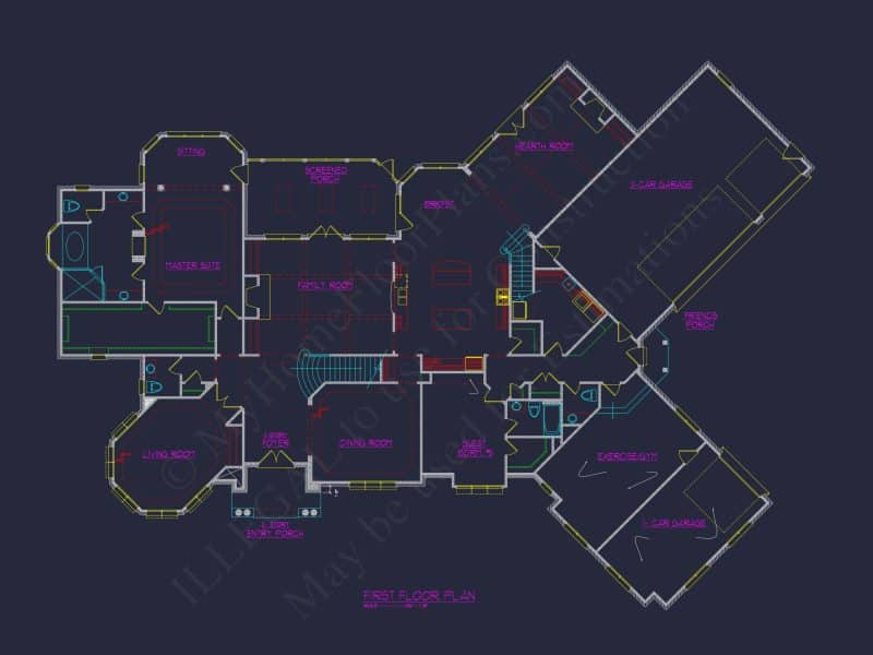 Luxurious house Plan with CAD Designs for Architects & Builders