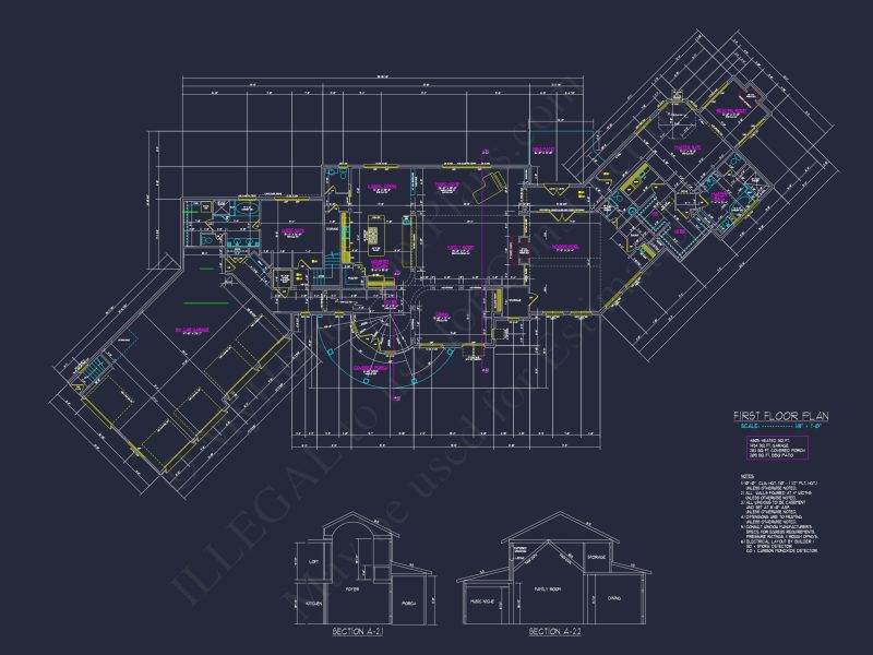 Luxurious house Plan with CAD Designs, Blueprints, and Tuscan Architecture