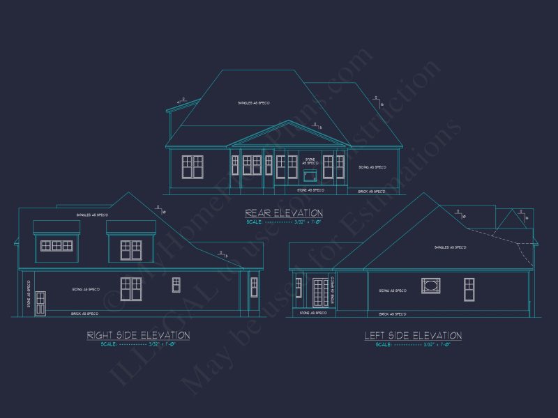 Luxurious house Plan with Floor Plan, Blueprint, and CAD Designs