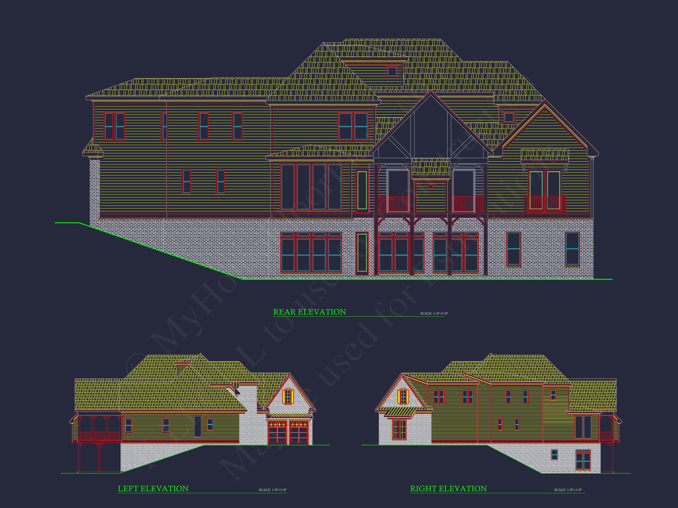 Luxurious house Plan with Floor Plans,CAD Blueprints,and Designs