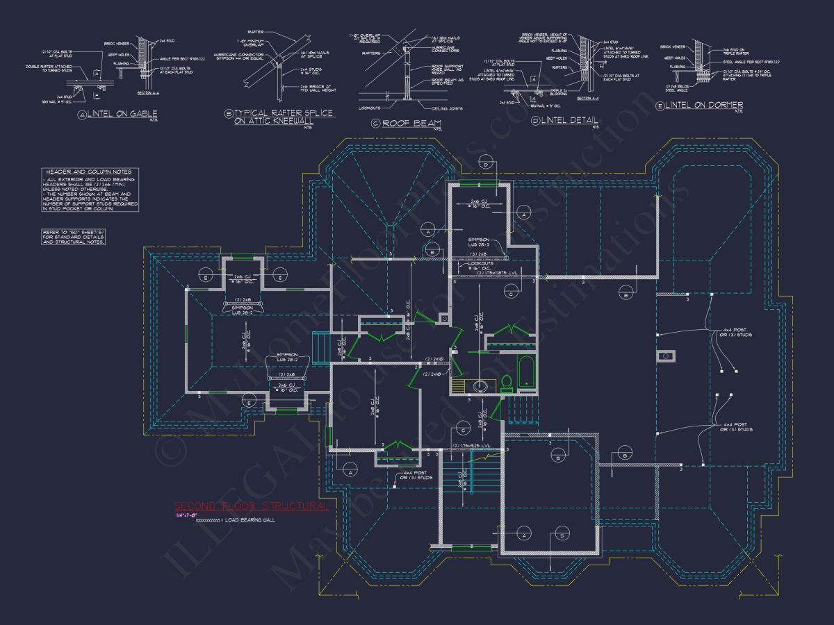 Luxury 2-Story 5-Bedroom house Plan & Blueprint Designs