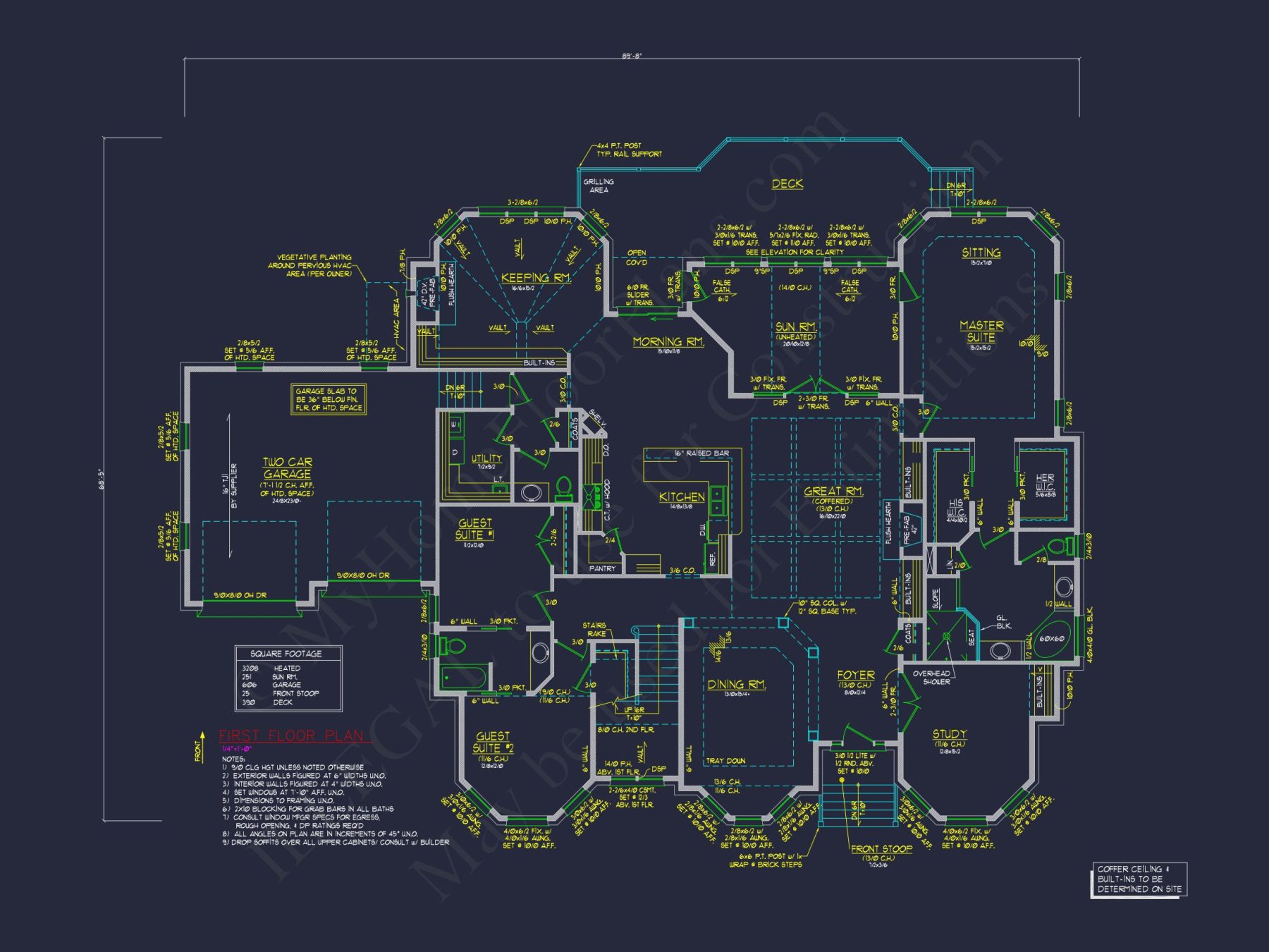 Luxury 2-Story 5-Bedroom house Plan & Blueprint Designs