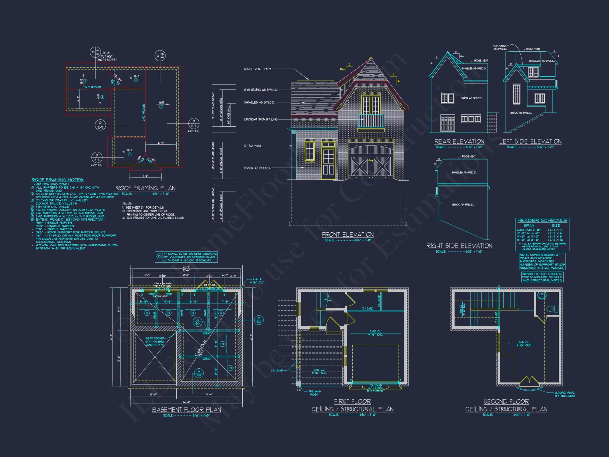Luxury 3-Story house Plan with 5 Beds, 5.5 Baths & Pool