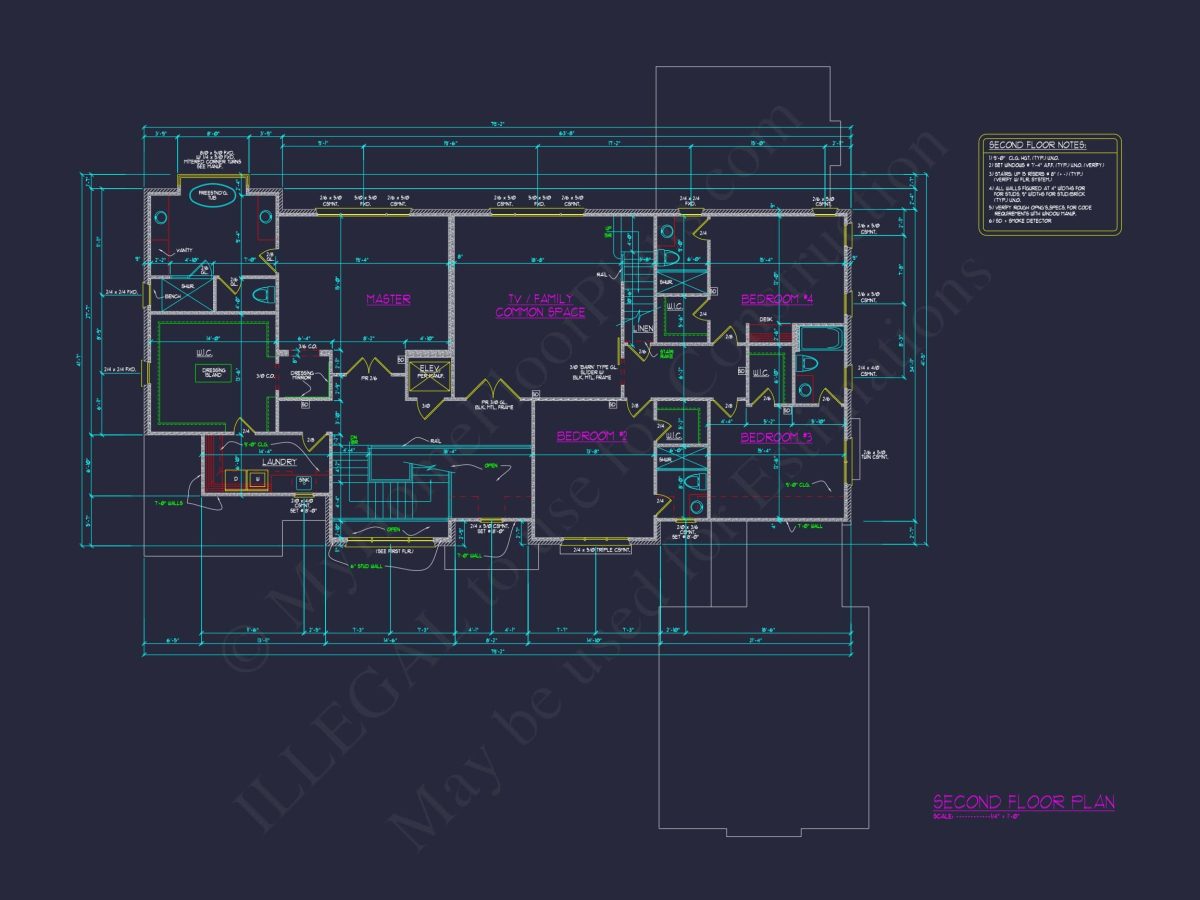 Luxury 3-Story Modern Floor Plan with 5 Bedrooms and CAD Designs
