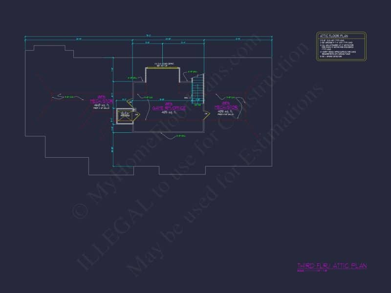 Luxury 3-Story Modern Floor Plan with 5 Bedrooms and CAD Designs