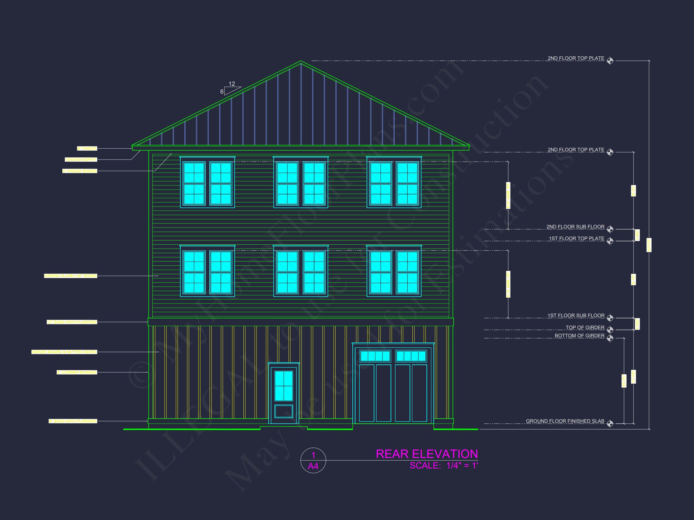 Luxury Beach house Plan with 4 Bedrooms,3 Stories,CAD Designs