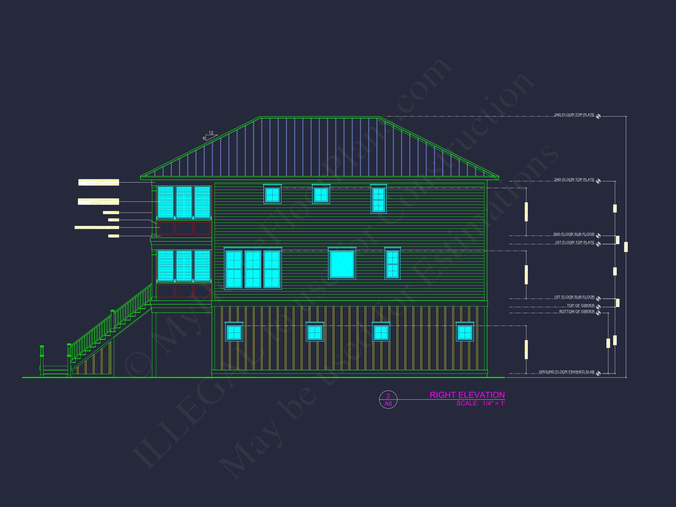 Luxury Beach house Plan with 4 Bedrooms,3 Stories,CAD Designs