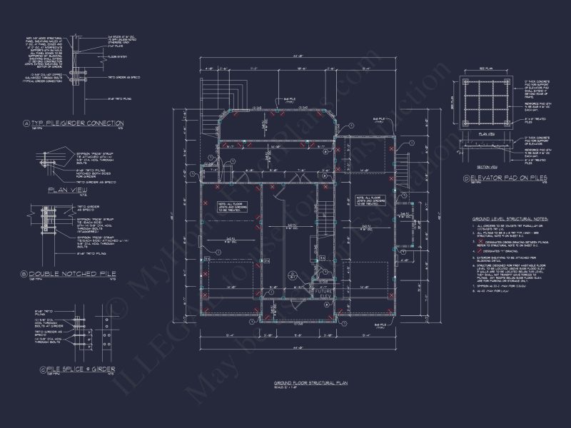 Luxury Coastal house Plan with 3 Floors, CAD Designs & More