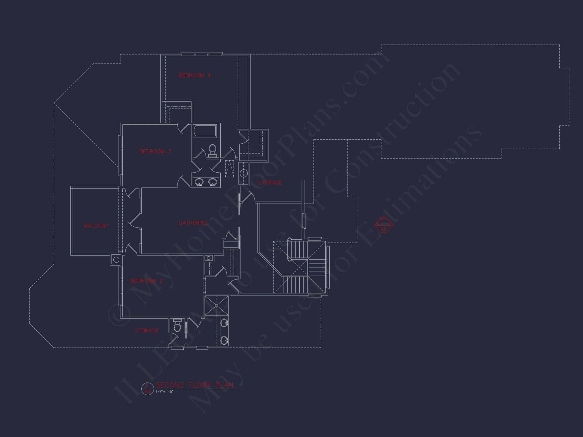 Luxury Craftsman house Floor Plan with CAD Designs