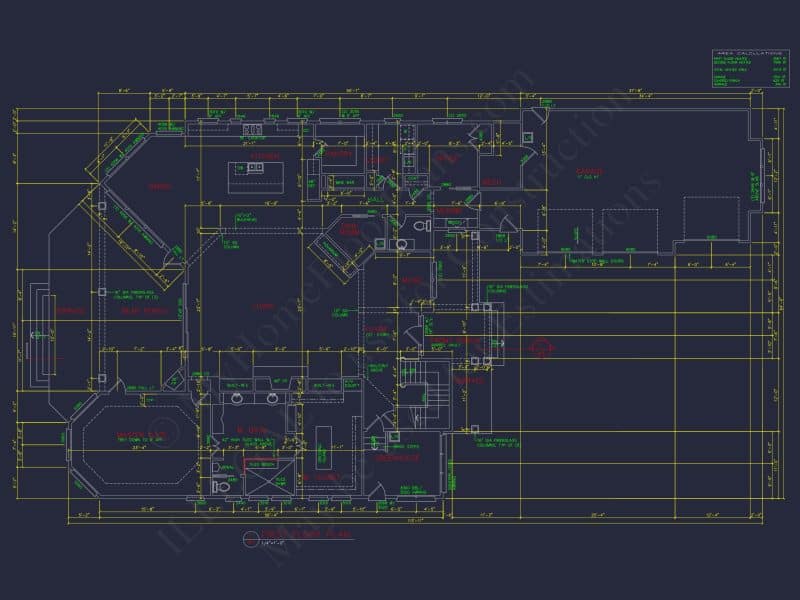 Luxury Craftsman house Floor Plan with CAD Designs