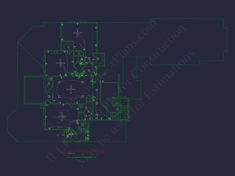 Luxury Craftsman house Floor Plan with CAD Designs
