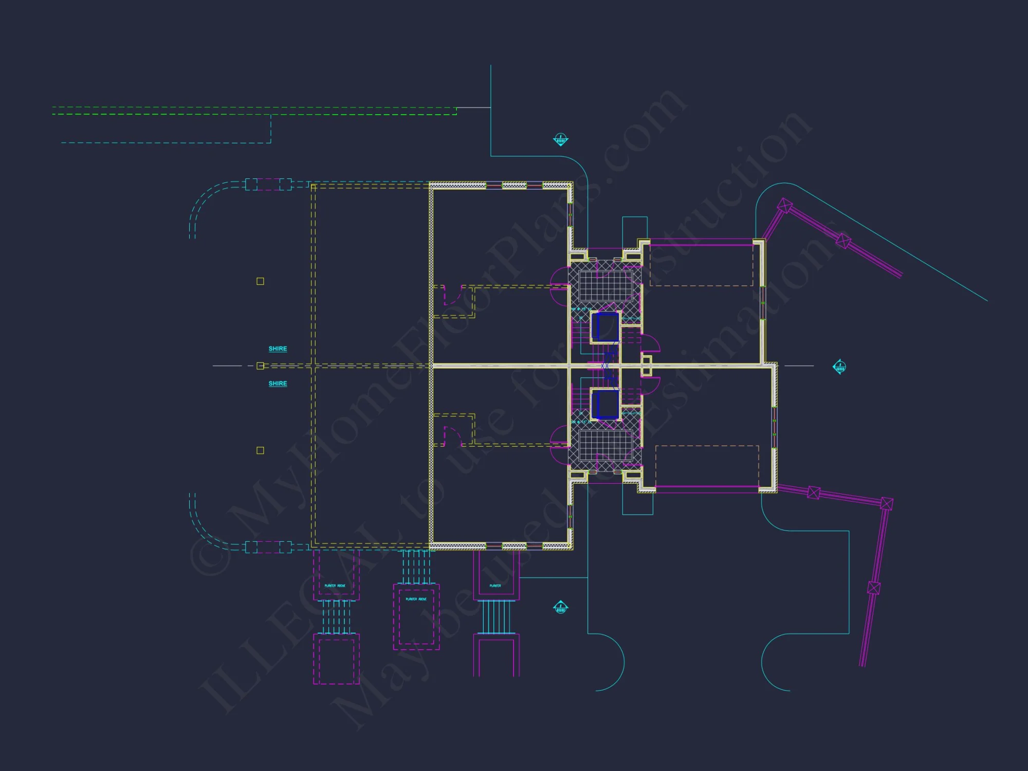 Luxury Duplex house Plan with Vaulted Ceilings and Open Design