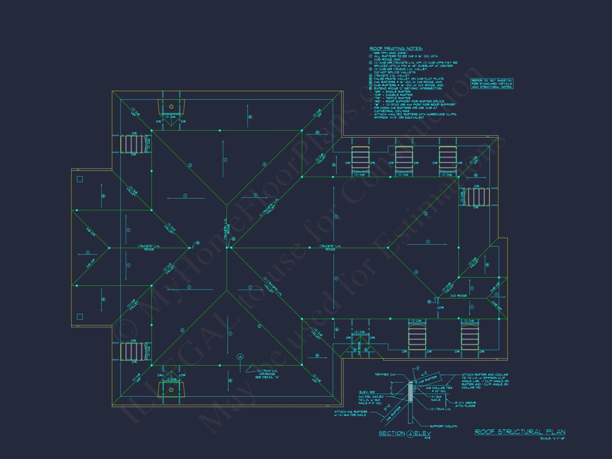 Luxury Duplex house Plan with Vaulted Ceilings and Open Design
