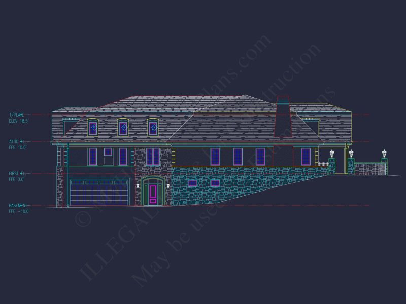 Luxury Duplex house Plan with Vaulted Ceilings and Open Design