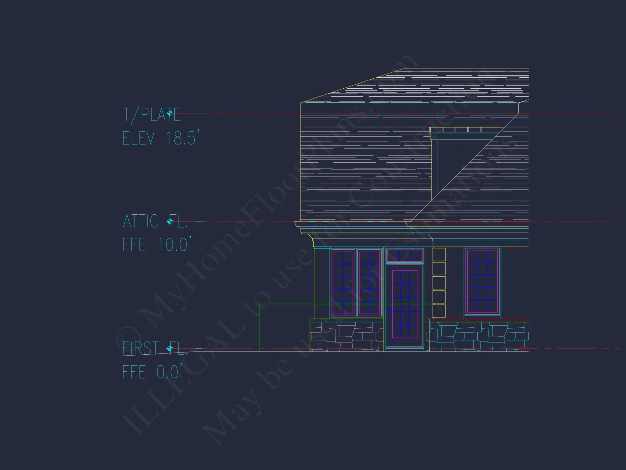 Luxury Duplex house Plan with Vaulted Ceilings and Open Design