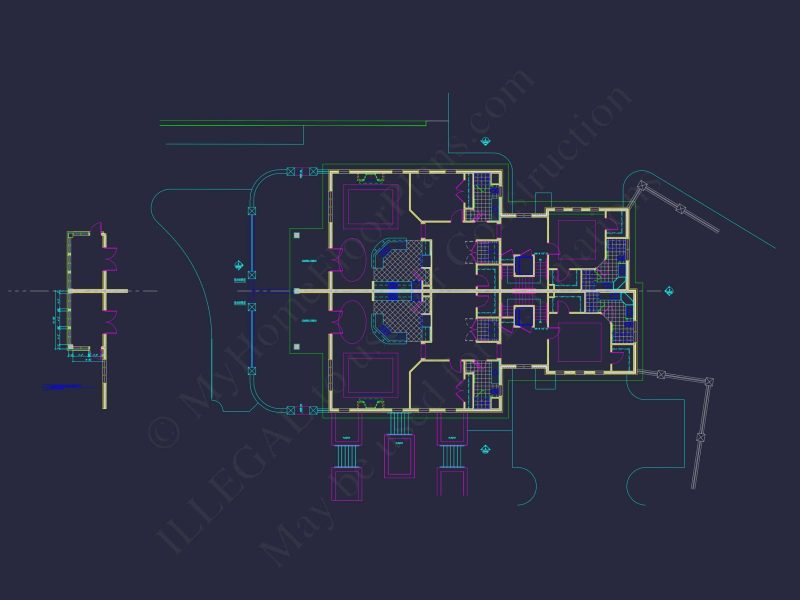 Luxury Duplex house Plan with Vaulted Ceilings and Open Design
